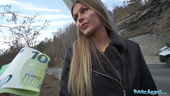 Public Agent Look at these wonderful big boobs as she fucks a big fat cock in POV