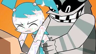 This robot slut gets creampied in wild group sex frenzy!