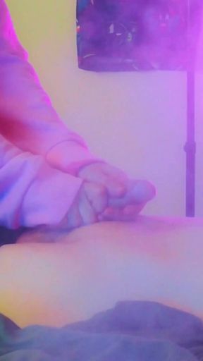 Shy femboy cums from sensual handjob   Clip 1