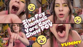 HD Ziva Fey Giantess Vore Cam Show POV