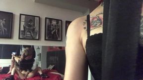mistress minerva dominates liz rainbow - nipple clamps, footfetish and pussy play