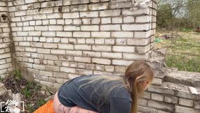 Outdoor Pee and Anal Play Ass to Mouth