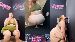 ssbbw julie ginger milks a bbc at glory hole and gets facial