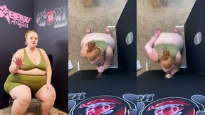 ssbbw julie ginger milks a bbc at glory hole and gets facial