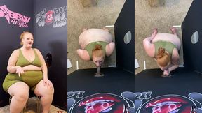 ssbbw julie ginger milks a bbc at glory hole and gets facial
