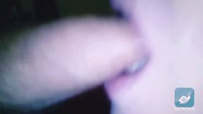 Biting cock hard