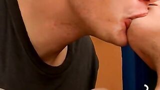 Adorable young man engages with self pleasure cumming hard