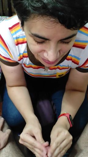 Quickie! Cum on Food! POV Handjob & Cum on Chocolate Covered Raspberries!