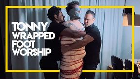Wrapped + Foot Worship (1080p) Gay Gay Bondage - Gay Domination - Foot Fetish - Mummified - Tickling - Blanket - Ropes - BDSM - C4SBondage26