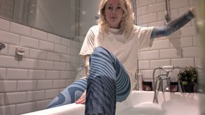 Soaked & Surprised: My First Clothed Bath