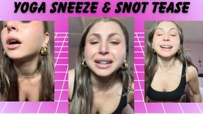 Yoga Goddess' Sneeze & Snot Tease - Good Boy's Human Tissue Reward