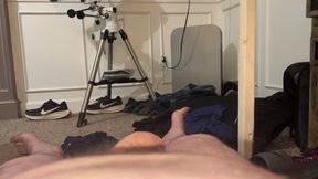 Cutting the weighted line cock torture, CBT