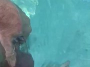 Hot Daddy frolics in his pool with big Hardon
