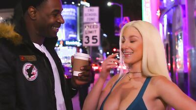 Full-bosomed blonde Skylar Vox is fucked by a big black stallion