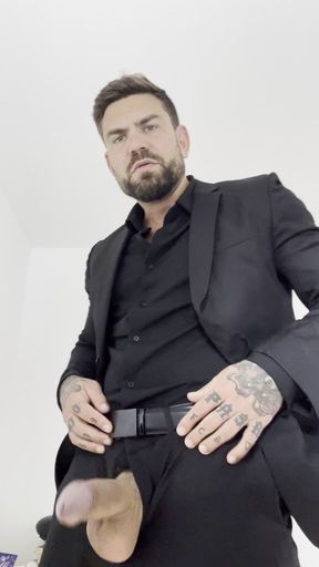 Handsome Gets Tattooed in Suit