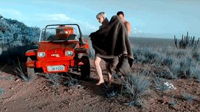 Hot Busty Blonde Fuck with Her Boyfriend on the Top of the Car