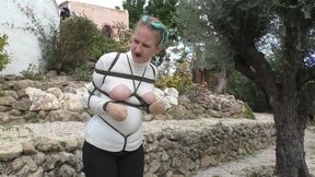 Xtremely Tight Cruel Predicament Bondage Walk Training in a public Park for Rija Mae - Part 1 wmv HD