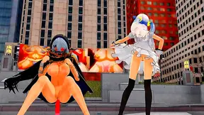 Horny MMD Damsel and Futanari Dance & Sing for Your Pleasure