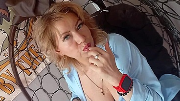 The return of the cool whore Aimee! Cock in her mouth, dildo in her pussy and other jokes of a depraved mature MILF...))