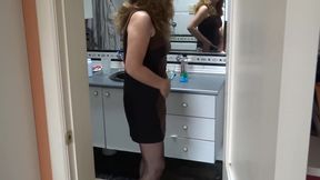 Mature stepmother puts on erotic lingerie to masturbate and fuck with stepson