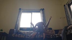Fucking My Best Friend on the Cozy Sofa in the Room