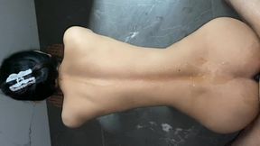 I fucked my friend&#039;s girlfriend in the bathroom, also urinated on the girl