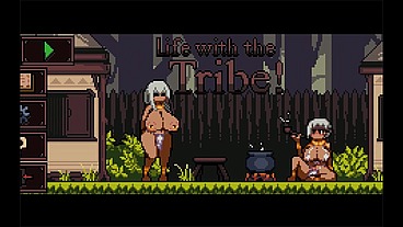Life with the tribe [ Hentai Game ] Futanari dark skin sauvage is stroking while staring at me !