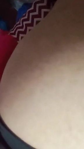Playing with Thick Homemade Dildo