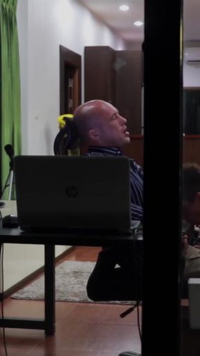 Fake office: She knows how to motivate! Coworker sucks and get cum mouth by the window   Clip 2