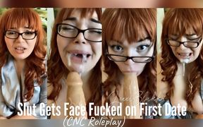 Slut gets faced fucked on the first date