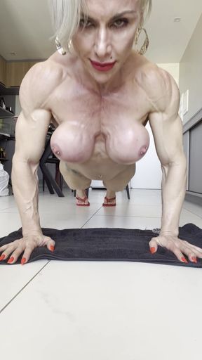 Amateur with big tits and ass exposes her body for a hot scene
