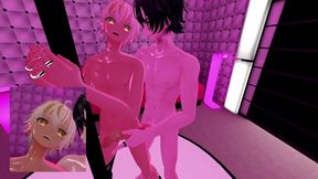 Asian dude being disciplined in the vrchat