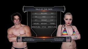 arielle aquinas vs rick fantana mixed wrestling