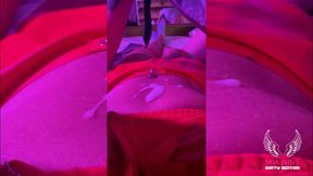 Red Latex Ignore Cum Cleanup with Latina Mianins