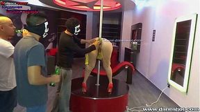 Latina MILF Gangbanged with Beer Enema