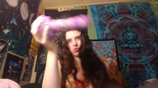 Silly Crazy Dumb Funny Camgirl PinkMoonLust Plays Toys Bad Dragon Spaceship Boom Boom Gonna Get You