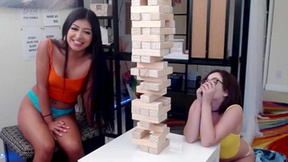 Teen university rommies play with each other