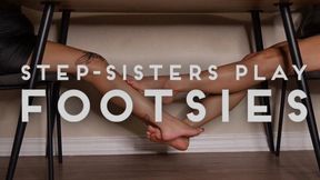 Step Sisters Play Footsies