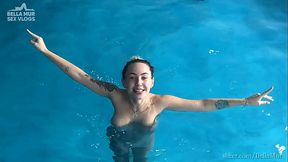 Bella Mur's wild failed orgy with deepthroat and facial