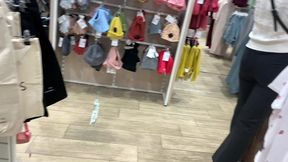 public masturbation of a young bitch feralberryy with a dildo in the fitting room