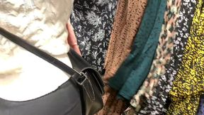 public masturbation of a young bitch feralberryy with a dildo in the fitting room