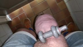 Wanking in public toilet part 2