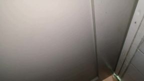 Wanking in public toilet part 2