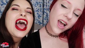 I Got Turned Into A Vampire Now Its Your Turn - Lesbian Vampire Sydney Screams Bites Her Girlfriend Violet October to Turn Her into a Vampire Too - Vampire, Biting, Fangs, Transformation - HD 720 WMV