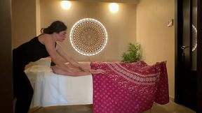 Dirty Milf Seduces Client with Sensual Hot Oil Massage