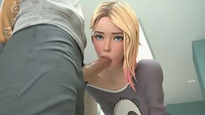 Gwen Blowjob Hentai 3D Animation Uncecored