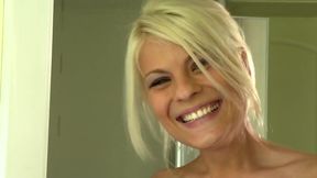 Sexy Blonde Girl with Beautiful Tits Sucks Big Cock and Then Gets Fucked Doggy Hard