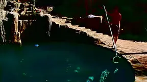 Lucky pool boy gets to clean something else than a dirty pool!