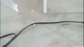 Huge tits Nadine tied up in ropes and managed to escape