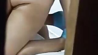 My hubby catches me fucking my stepson inside bed where my hubby fucks me cuckold hubby